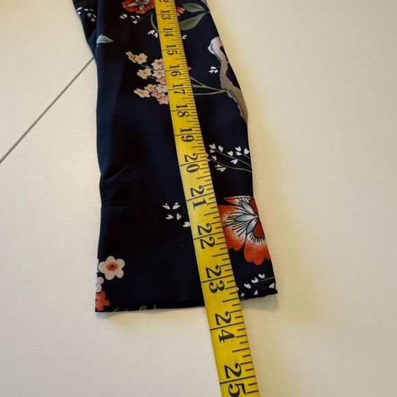 Nanette Lepore Blk Floral Print Pin Tucked Long Slv Dress Sz 4 Career, Occassion - Picture 13 of 14